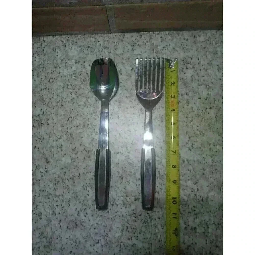 Vtg LWE Stainless Steel Japan Fork & Spoon 10.5in.